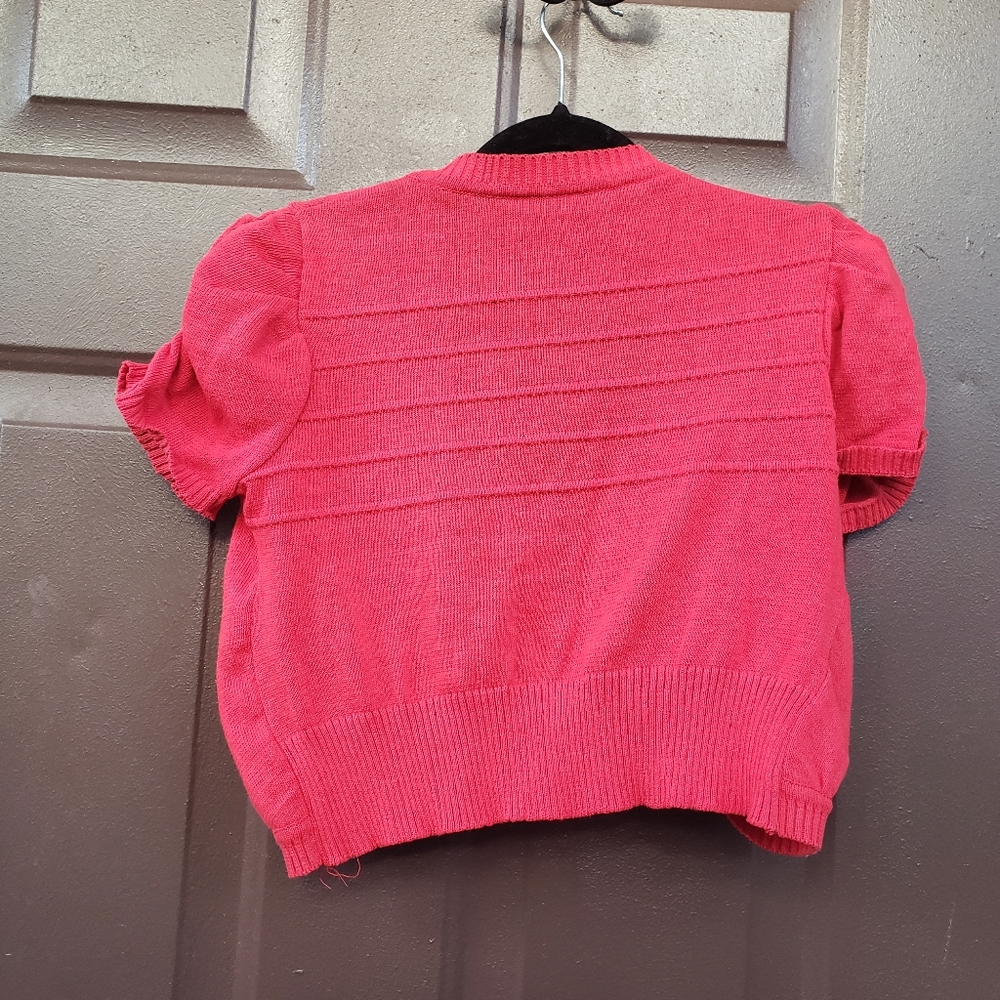 Short red ruched shrug